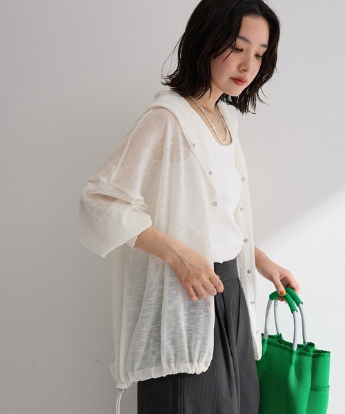 Green Parks（グリーンパークス） カーディガン リングドットニット