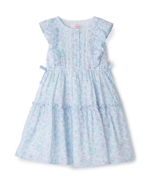 mezzo piano ワンピース 水彩花柄ワンピース キッズ 子供服 女の子