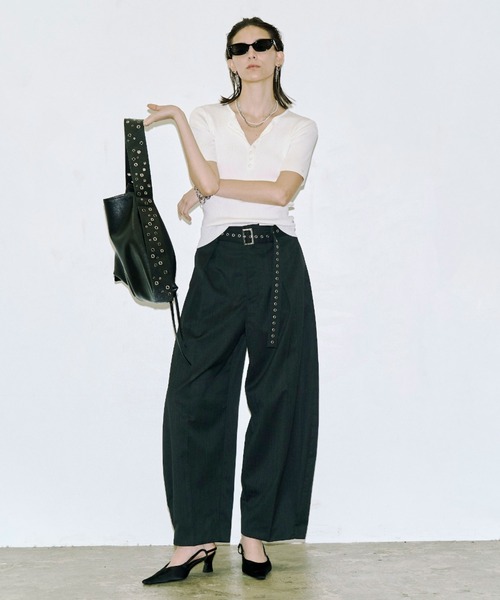 JOSE MOON（ジョゼムーン） ニット セーター HALF SLEEVE RIB KNIT