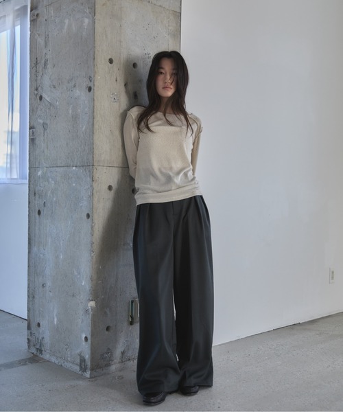 「feepur」 スラックス SMALL ベージュ レディース_画像2