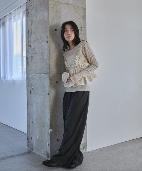 「feepur」 スラックス SMALL ベージュ レディース_画像4