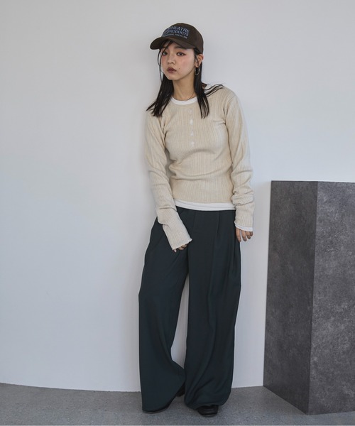 「feepur」 スラックス SMALL ベージュ レディース_画像6
