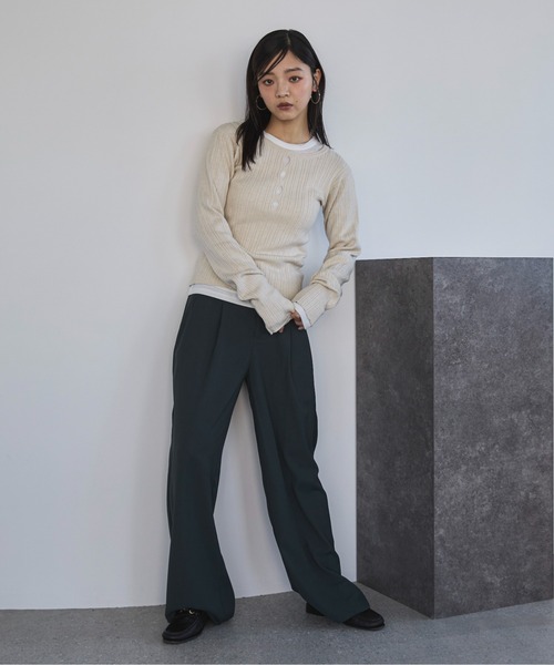 「feepur」 スラックス SMALL ベージュ レディース_画像7