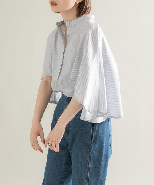 KBF（ケービーエフ） 半袖ブラウス ONE グレー レディース : ZOZOTOWN 