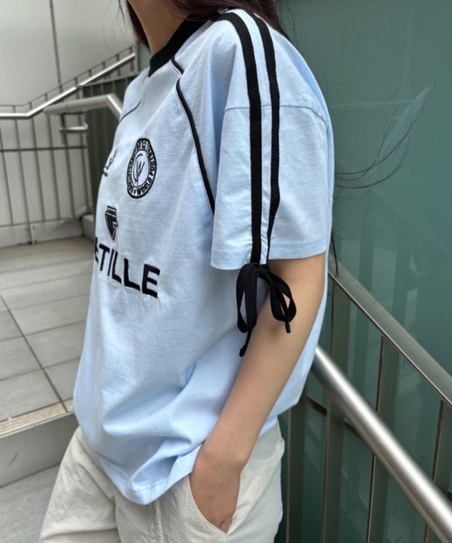 「Birthday room」 半袖Tシャツ FREE ライトブルー レディース_画像6