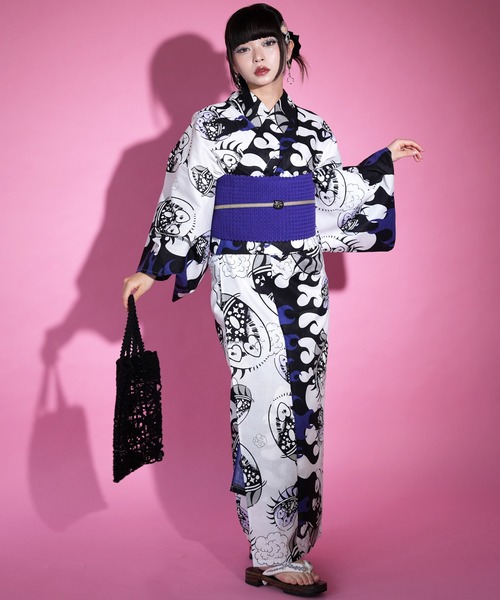 utatane セパレート浴衣 浴衣 「ニコアンティーク×せきやゆりえ