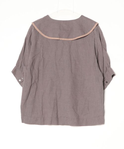 「Kelen」 半袖ブラウス M グレー レディース_画像2