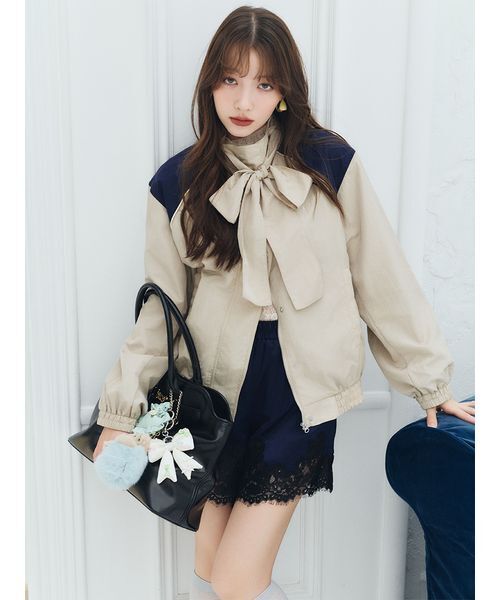 LILY BROWN（リリーブラウン） ブルゾン アウター フロントリボン 