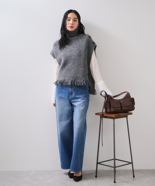 「VIS」 デニムパンツ M ブルー レディース_画像3