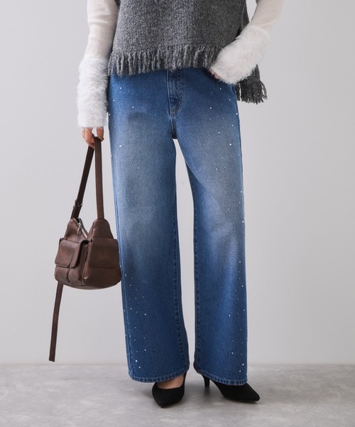 「VIS」 デニムパンツ M ブルー レディース_画像4