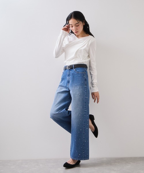 「VIS」 デニムパンツ M ブルー レディース_画像8