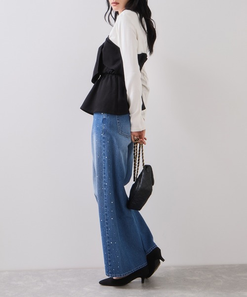 「VIS」 デニムパンツ M ブルー レディース_画像9