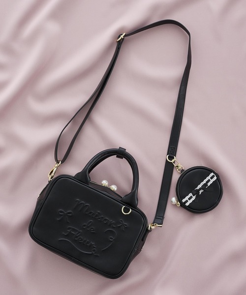 Maison de FLEUR（メゾンドフルール） ボストンバッグ ミニポーチ付き