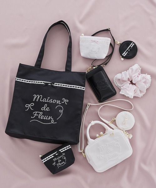 Maison de FLEUR（メゾンドフルール） ボストンバッグ ミニポーチ付き