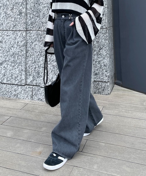 「WEGO」 デニムパンツ SMALL ブラック レディース_画像3