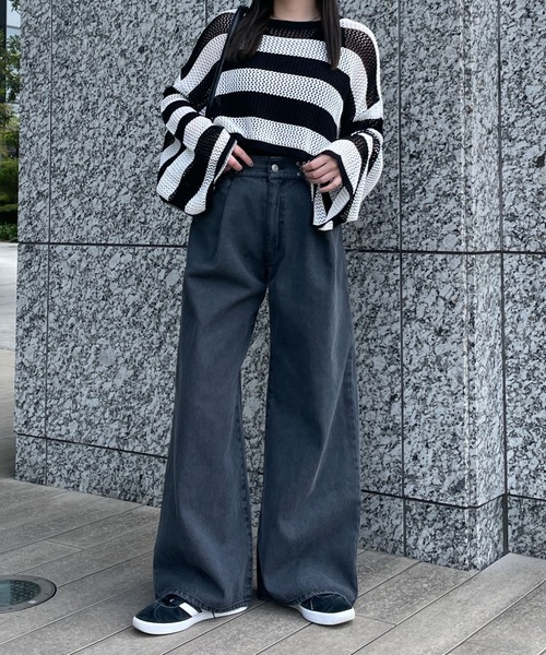 「WEGO」 デニムパンツ SMALL ブラック レディース_画像7