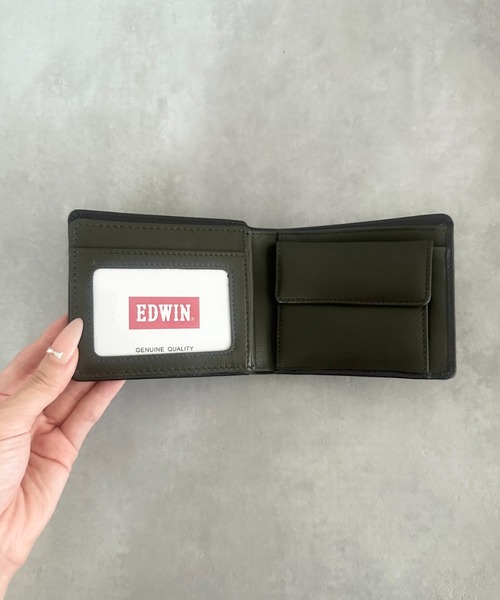 EDWIN（エドウィン） 二つ折り 二つ折り財布 財布 「EDWIN」山羊革