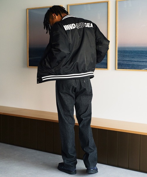 マルボン　ウィンダンシー　スタジャン　試着のみ WIND AND SEA（ウィンダンシー） スタジャン SATIN STADIUM JACKET