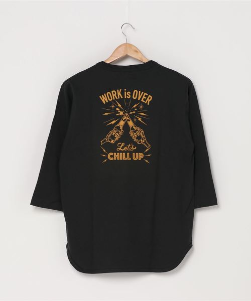 tシャツ Tシャツ メンズ WORK is OVER BB Tee バックプリント｜zozo｜13