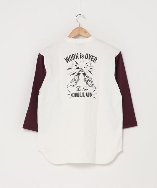 tシャツ Tシャツ メンズ WORK is OVER BB Tee バックプリント｜zozo｜14