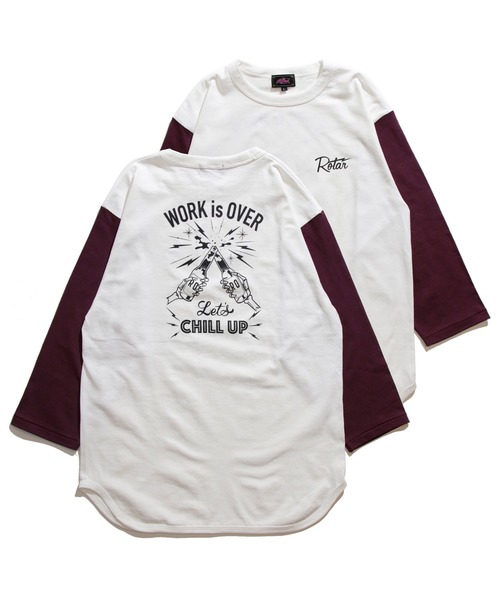 tシャツ Tシャツ メンズ WORK is OVER BB Tee バックプリント｜zozo