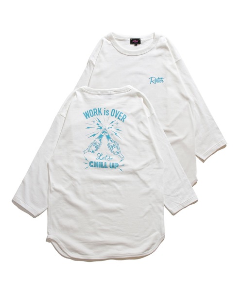 tシャツ Tシャツ メンズ WORK is OVER BB Tee バックプリント｜zozo｜02