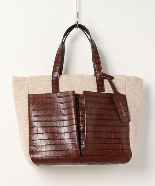 トートバッグ バッグ カシュカシュ Cachecache キャンバス 合皮ポケットトートバッグ Zozotown Paypayモール店 通販 Paypayモール