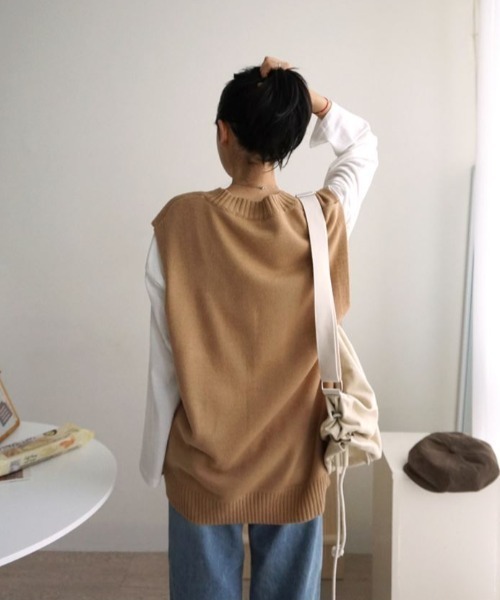 by muni:r ベスト ジレ シーズン ユニセックス オーバー