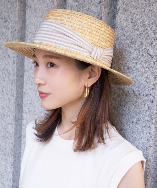 帽子 ハット ストライプベルト 麦わらカンカン帽 Zozotown Paypayモール店 通販 Paypayモール