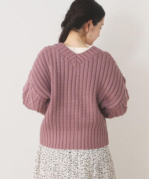 カーディガン BEAMS HEART / ケーブル ショート カーディガン レディース BEAMS HEART カーディガン / ケーブル ショート レディース