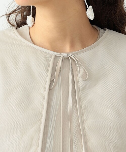 CAROLINA GLASER × Aya　ボレロ付きワンピース　ベージュM CAROLINA GLASER ワンピース Aya × / ボレロ付き チュール