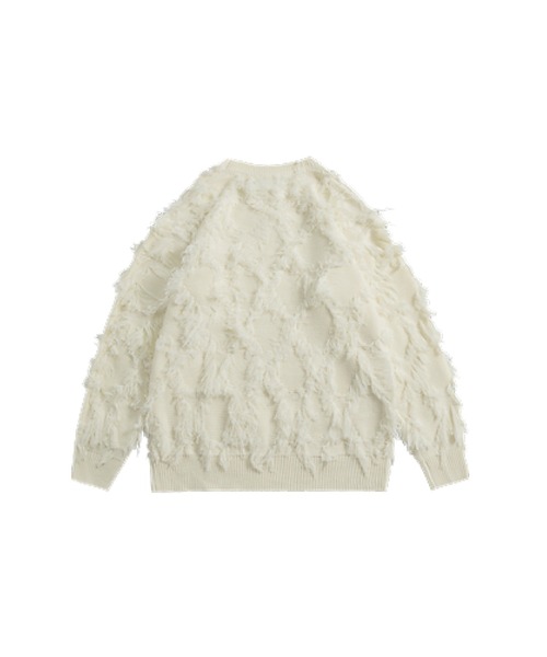 セーター ニット Relaxed Tassel Design Sweater/リラックスタッセルデザインニットセーター メンズ
