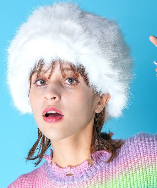 帽子 ハット an meets zakka ショートファーロシアンハット レディース