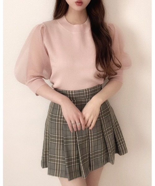 ニット セーター ドッキングシアースリーブニット レディース NATURAL BEAUTY BASIC ニット セーター ドッキングシアー
