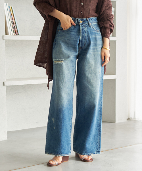 plage パンツ デニム ジーンズ les Tendre Damage レディース