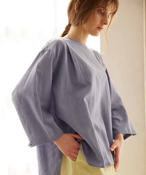 tシャツ B2832 コットンリネンワイドブラウス レディース