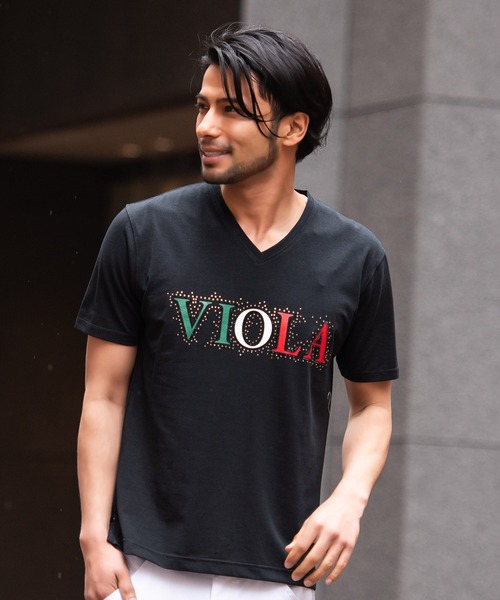 VIOLA tシャツ 「VIOLA rumore/ヴィオラ ルモーレ」ステッチ天竺ライン
