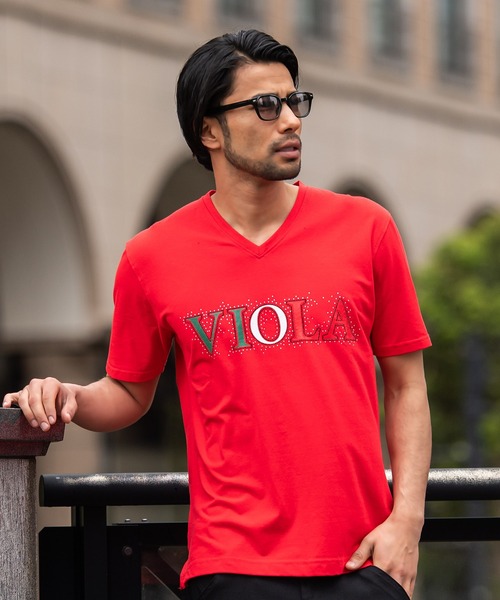 VIOLA tシャツ 「VIOLA rumore/ヴィオラ ルモーレ」ステッチ天竺ライン