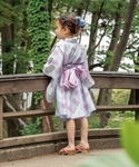 浴衣 浴衣ドレス3点セット(浴衣+帯+ポンポン...の詳細画像5