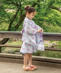 浴衣 浴衣ドレス3点セット(浴衣+帯+ポンポン...の詳細画像4