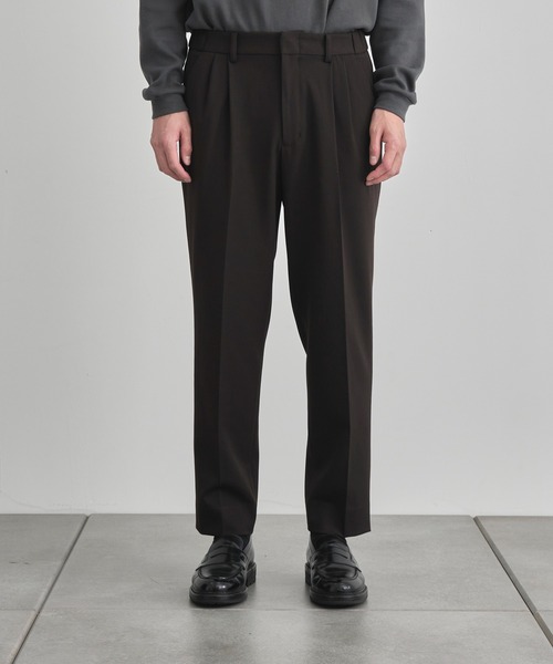 【美品】studios city ワイドスラックスパンツ テーパード STUDIOUS スラックス 「STUDIOUS×CITY TOKYO」ライクラワイド