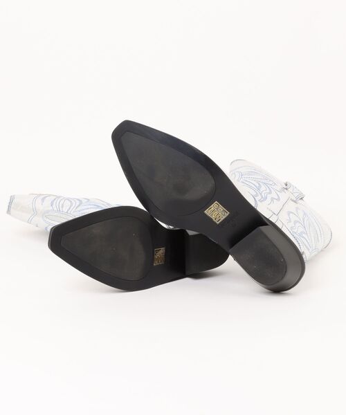 ブーツ JOLENECOWBOYブーツミドルハーフ レトロシルバー レディース