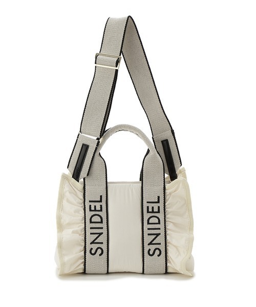 SNIDEL フラッフィーフリルロゴバッグ IVR SNIDEL（スナイデル）の「フラッフィーフリルロゴバッグ