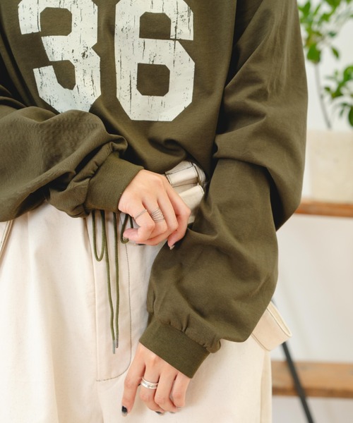 tシャツ 「eLur」36 ナンバリングロンT レディース eLur tシャツ 「eLur」36 ナンバリングロンT レディース