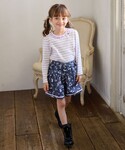 tシャツ リボン×ボーダー長袖Tシャツ キッズ...の詳細画像2