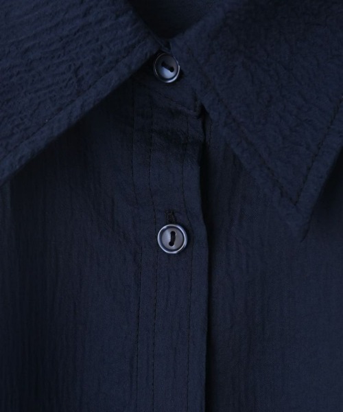STYLE DELI ブラウス シャツ 「BLK001」ラメ＆ストライプシアー