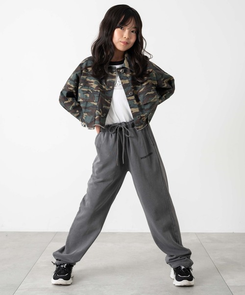 SHORT ROUND パンツ SHORT ROUND/ロゴスウェットパンツ(JUNIOR) キッズ
