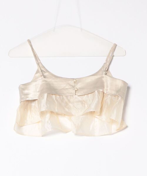 BARRETTA キャミソール サテンフリルキャミソールビスチェ : ZOZOTOWN