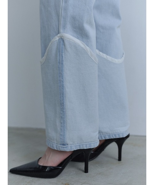 Abor レイヤード レッグカバー デニム ブラック 新品 アボア Layered Leg Cover Denim – Abor