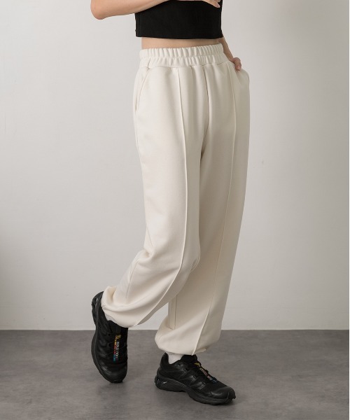 ad thie（アドティエ） スウェットパンツ ジャージ ピンタック 裏毛